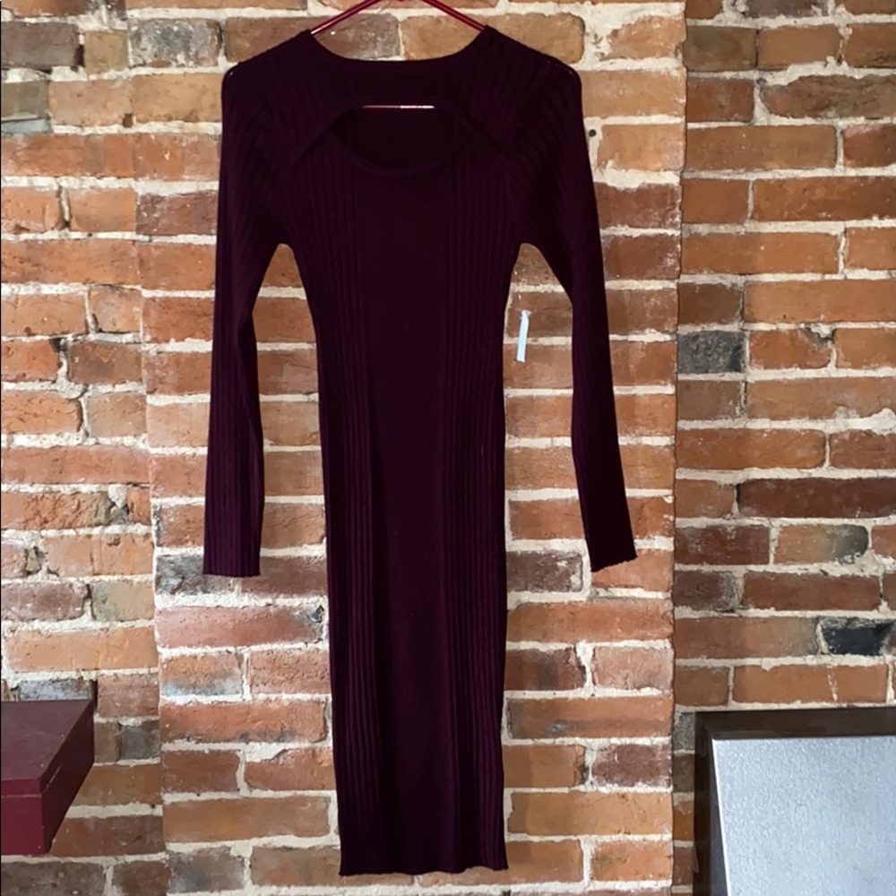 Maroon bodycon dress